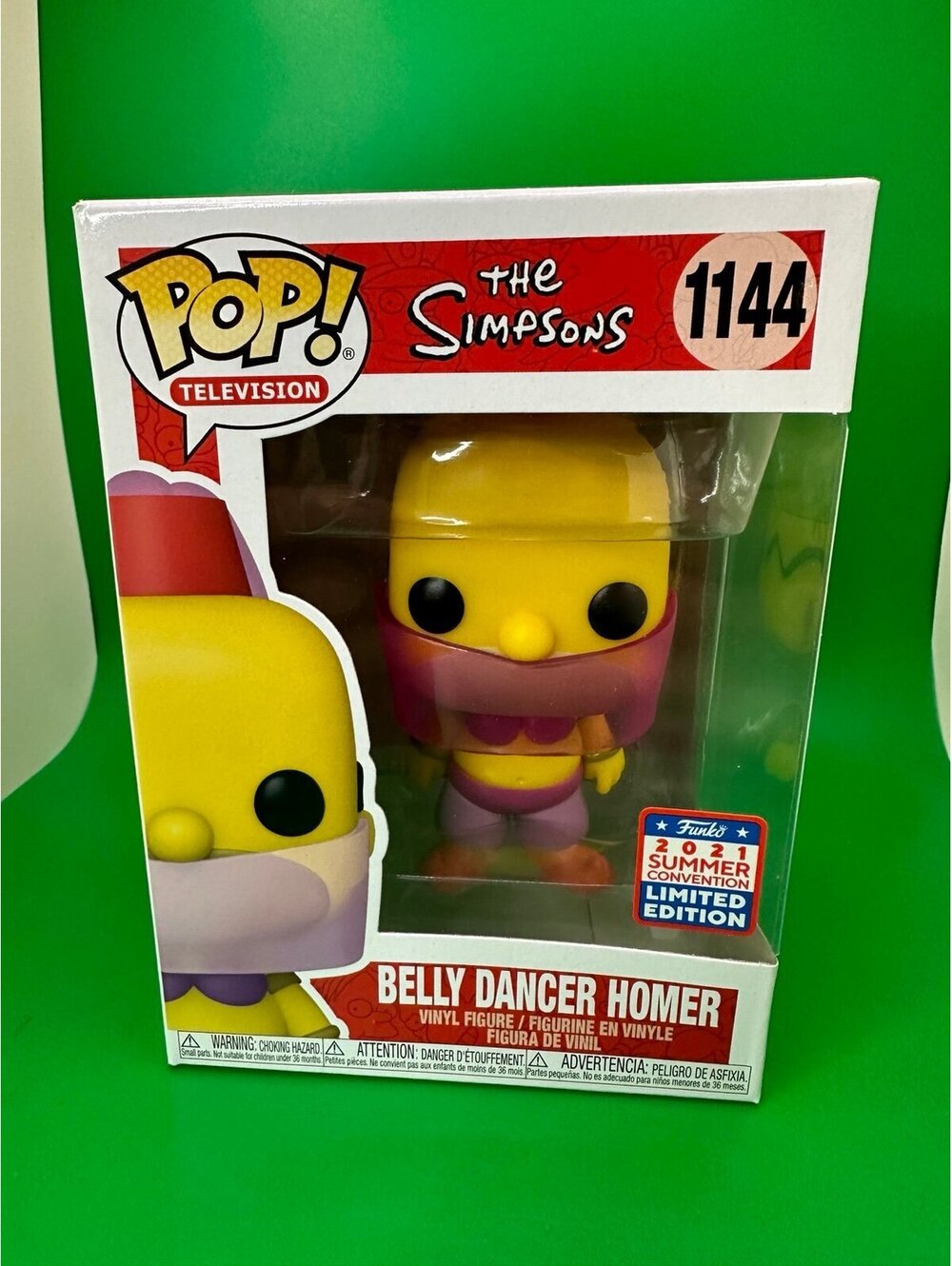 Funko POP! The Simpsons Belly Dancer Homer 1144 2021 Summer Convention LE
